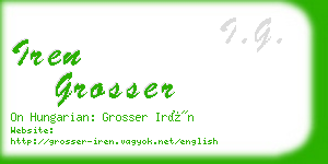 iren grosser business card